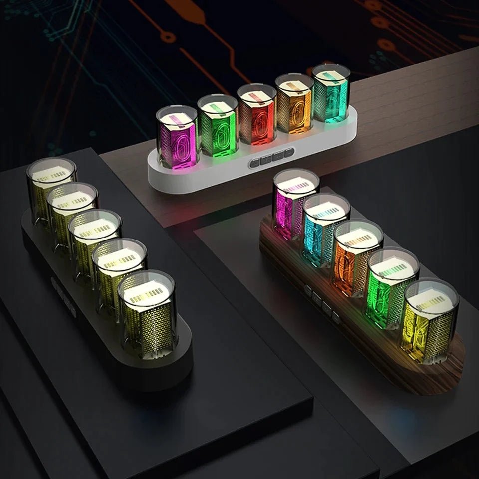 RGB Luminotron Clock Creative Led Electronic Digital Clock Colorful Clock - Peak Desk Finds