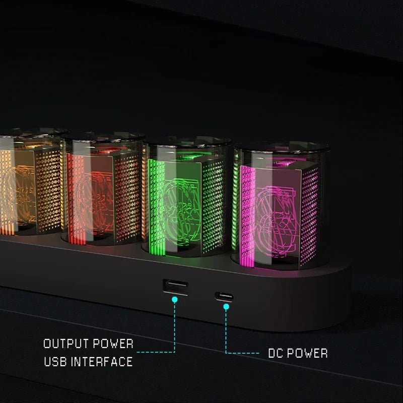 RGB Luminotron Clock Creative Led Electronic Digital Clock Colorful Clock - Peak Desk Finds