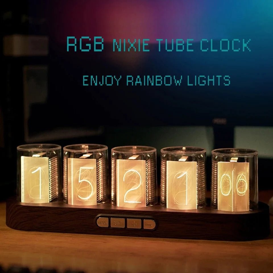 RGB Luminotron Clock Creative Led Electronic Digital Clock Colorful Clock - Peak Desk Finds