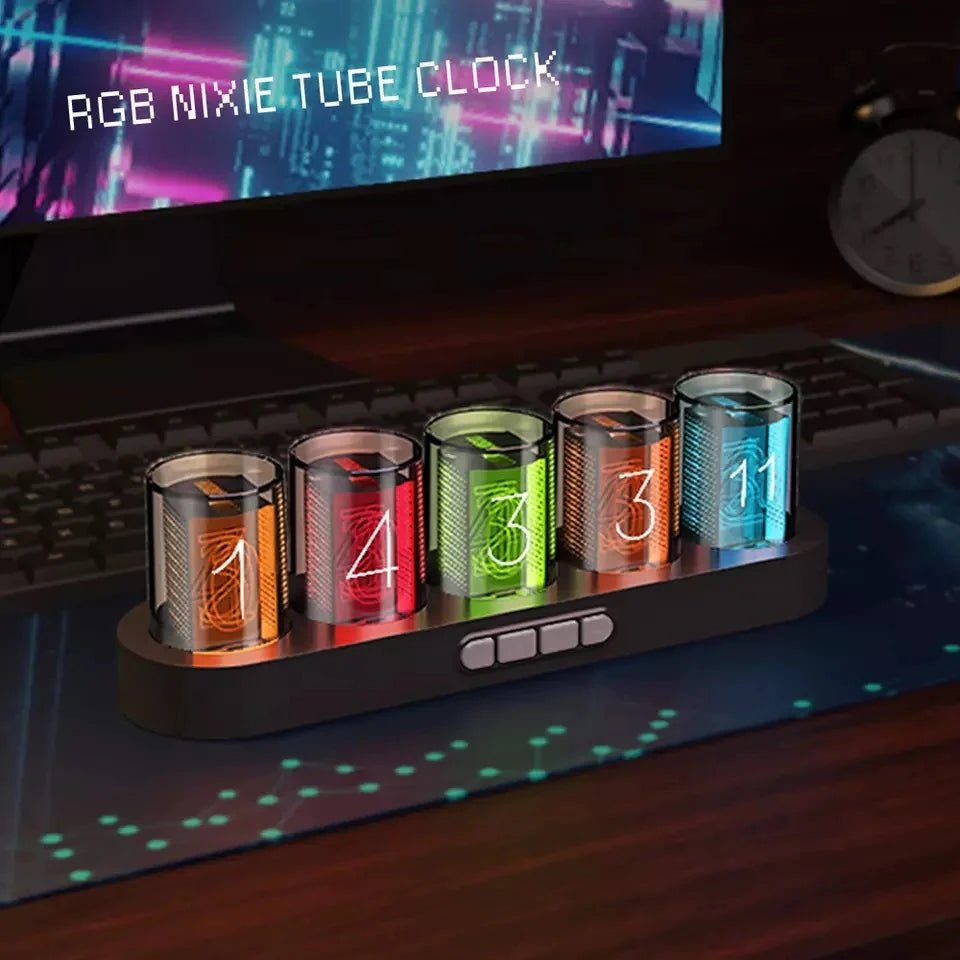 RGB Luminotron Clock Creative Led Electronic Digital Clock Colorful Clock - Peak Desk Finds