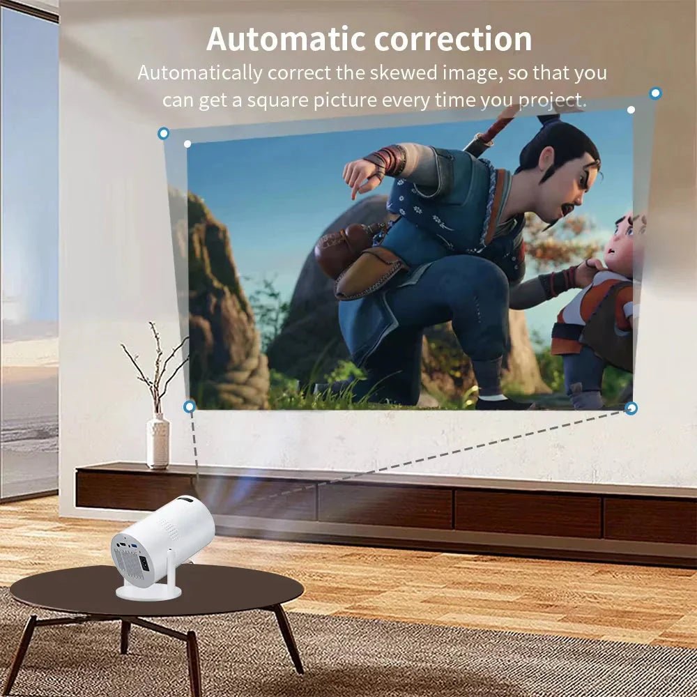 Salange P300 Mini Portable Projector - 4K 8K Video Decoding, 720P HD, Android 11, Wi-Fi, BT 5.1 - Peak Desk Finds